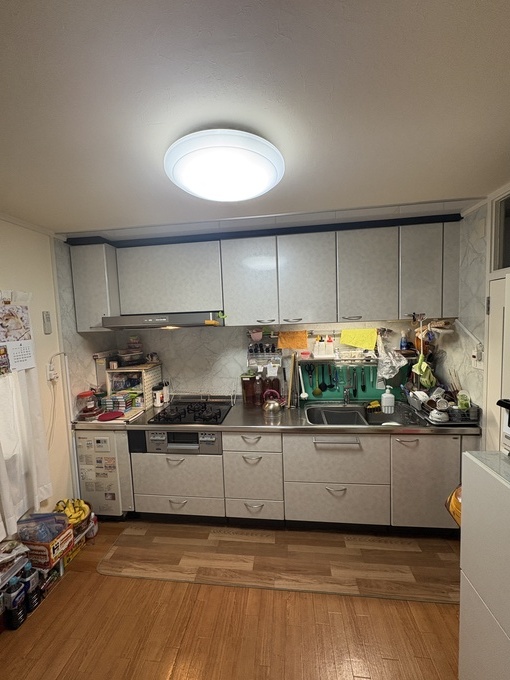 豊中市北緑丘 マンション キッチン ガスコンロ交換前