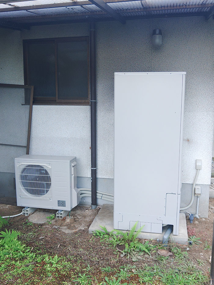 広島市安佐南区 N様邸-給湯器・エコキュート交換施工後01