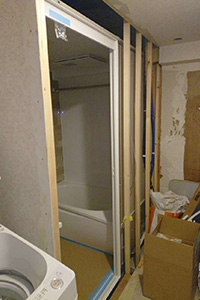 千葉市稲毛区 Y様邸-バスルームリフォーム, 洗面リフォーム施工中03