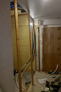 千葉市稲毛区 Y様邸-バスルームリフォーム, 洗面リフォーム施工中04