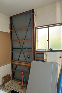 知多市 K様邸-洗面リフォーム施工中03