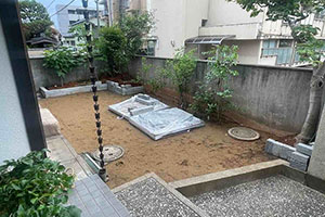 福井市 D様邸-エクステリアリフォーム施工中01