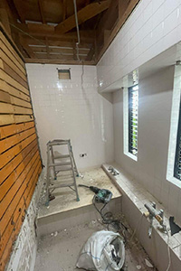 糸島市 K様邸-バスルームリフォーム施工中01