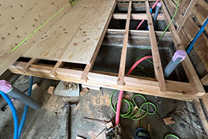 菊池市 S様邸-バスルームリフォーム, 洗面リフォーム施工中02