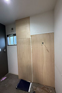 合志市 T様邸-洗面リフォーム施工中02