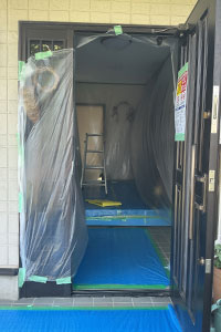 一宮市 I様邸-バスルームリフォーム施工中02