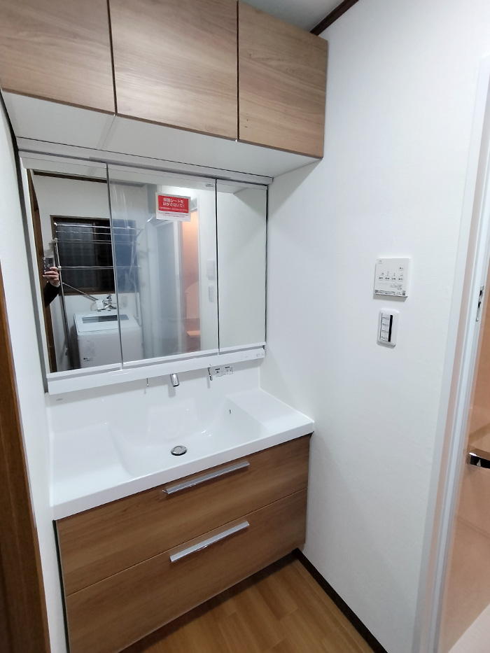 四條畷市 I様邸-洗面リフォーム施工後01