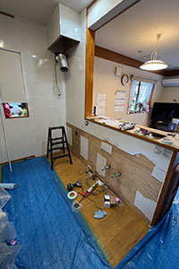 寝屋川市 K様邸-キッチンリフォーム施工中01