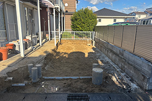 岡崎市 M様邸-エクステリアリフォーム施工中02