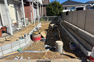 岡崎市 M様邸-エクステリアリフォーム施工中03