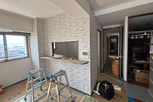神戸市垂水区 K様邸-キッチンリフォーム施工中01