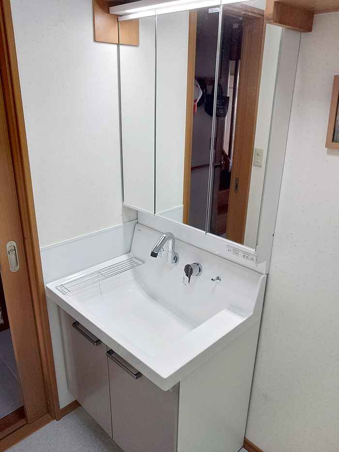 郡山市 O様邸-洗面リフォーム施工後01