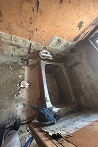 倉敷市 O様邸-バスルームリフォーム施工中01