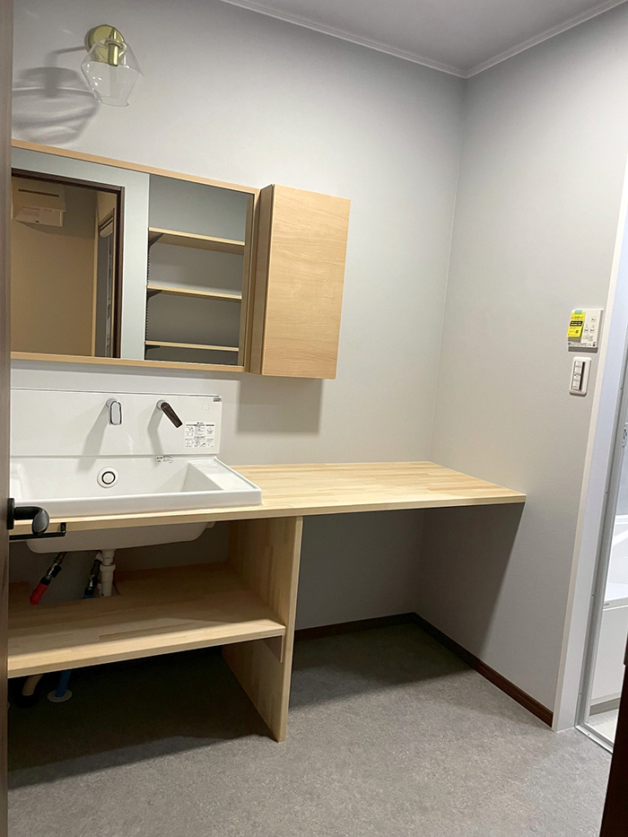 総社市 M様邸-洗面リフォーム施工後01