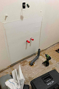 長久手市 S様邸-洗面リフォーム施工中02