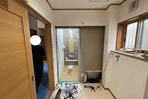 長野市 O様邸-バスルームリフォーム施工中03