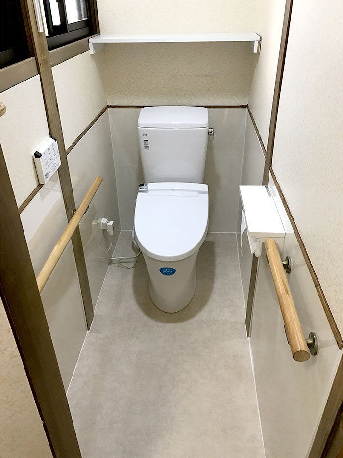 北名古屋市 費用を抑えながらも掃除しやすくしたトイレ