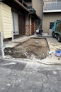 名古屋市中川区 M様邸-エクステリアリフォーム施工中01