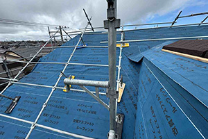 新潟市北区 T様邸-外壁・屋根リフォーム施工中02