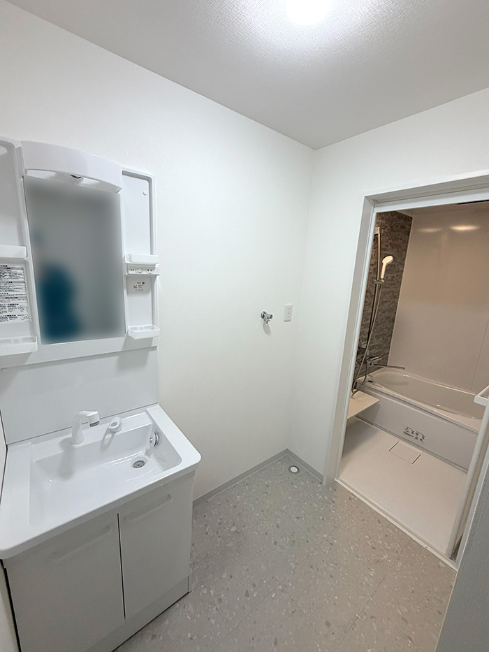 岡山市北区 M様邸-バスルームリフォーム, 洗面リフォーム施工後03