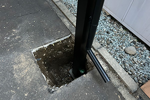 札幌市白石区 K様邸-エクステリアリフォーム施工中01