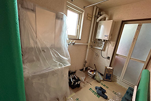 札幌市北区 A様邸-洗面リフォーム施工中01