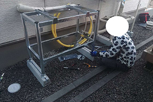 札幌市厚別区 K様邸-給湯器・エコキュート交換施工中02