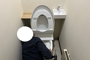 札幌市清田区 K様邸-トイレリフォーム施工中01