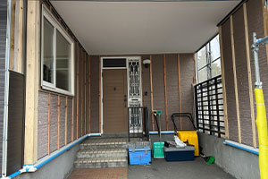 札幌市清田区 A様邸-エクステリアリフォーム施工中01