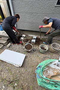 札幌市豊平区 S様邸-エクステリアリフォーム施工中01