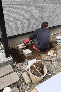 札幌市豊平区 S様邸-エクステリアリフォーム施工中02