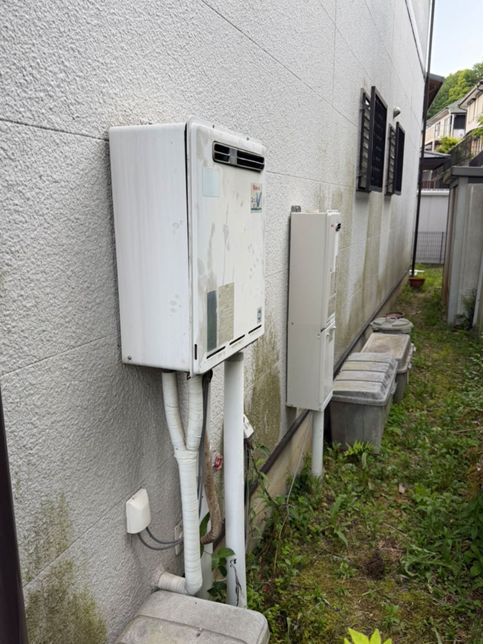 大津市 I様邸-給湯器・エコキュート交換施工前01