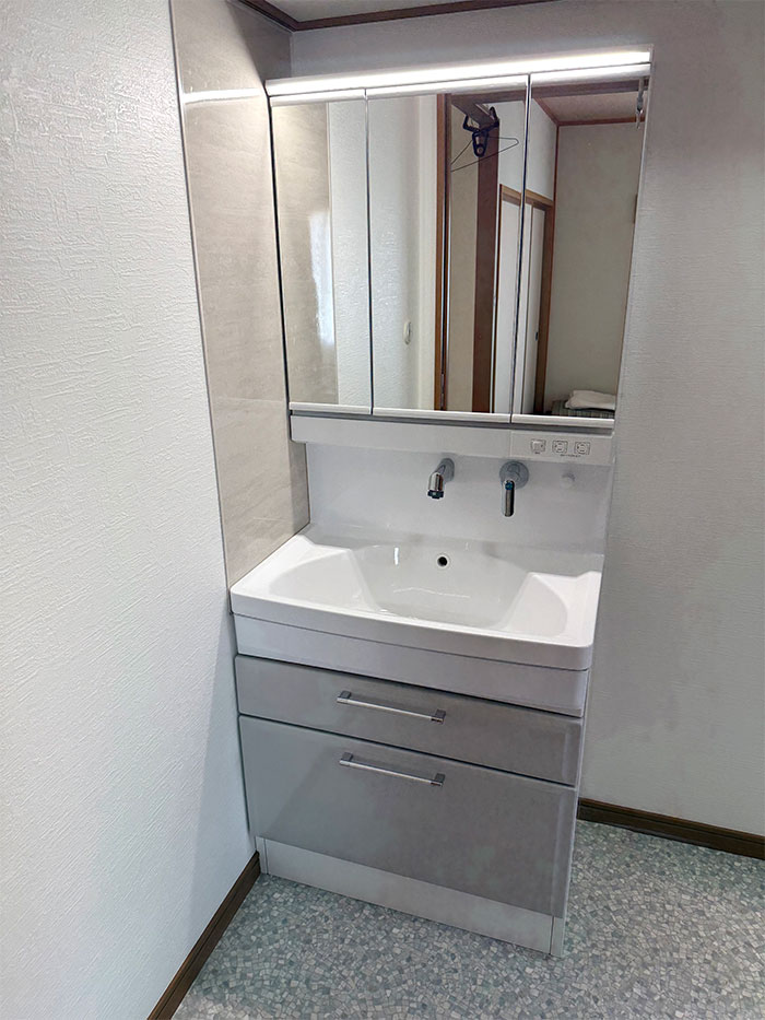 前橋市 Y様邸-洗面リフォーム, 内装リフォーム施工後01