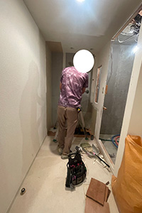 高崎市 Y様邸-バスルームリフォーム, 洗面リフォーム施工中02