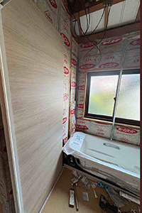 多摩市 U様邸-バスルームリフォーム施工中03