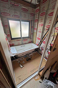 多摩市 U様邸-バスルームリフォーム施工中04