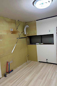 滑川市 N様邸-キッチンリフォーム施工中01