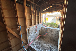 富山市 T様邸-バスルームリフォーム, 洗面リフォーム施工中01