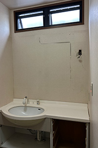 豊橋市 S様邸-洗面リフォーム施工中01