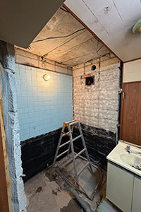 豊中市 D様邸-バスルームリフォーム施工中01