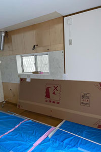 柏原市 M様邸-キッチンリフォーム施工中01
