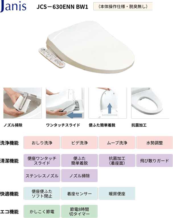 便座紹介 Janis JCS-630ENN BW1
